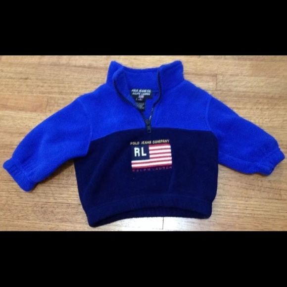 Ralph Lauren Blue Half Zip Jacket 3-6 Mo - Picture 2 of 6